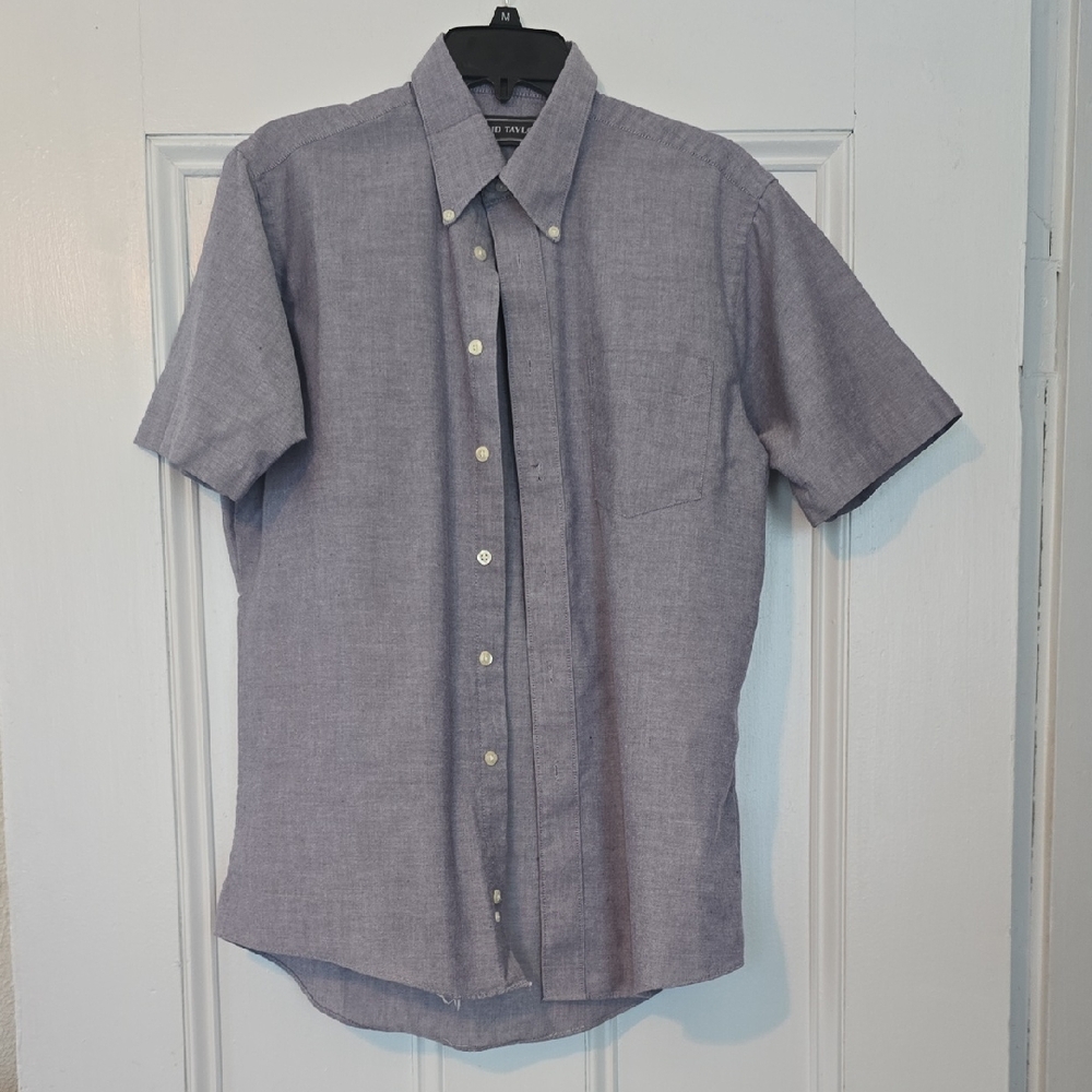 David Taylor Purple Casual Button Down Shirt